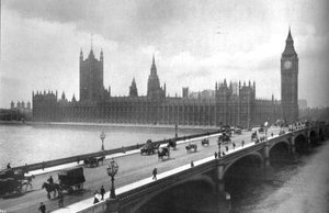 Domy Parlamentu i Most Westminsterski, 1919