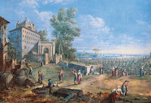Włochy, prato, Żniwa autorstwa Gaspar van Wittel