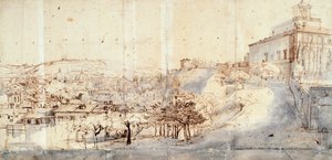 Villa Medici w Rzymie autorstwa Gaspara van Wittel (ca 1652-1736) autorstwa Gaspar van Wittel