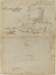 Studia nad Lago Maggiore i Wejście do Palazzo autorstwa Gaspar van Wittel