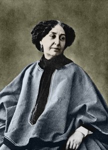 George Sand (Aurore Dupin, Baronne Dudevant) (1804-1876), francuska pisarka, sfotografowana przez Nadara około 1865 roku.