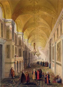 Haghia Sophia, tablica 2: narteks, rycina Louisa Haghe (1806-85), opublikowana w 1852 r.
