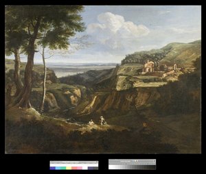 Widok klasztoru Camaldoli w pobliżu Frascati, 1670-75