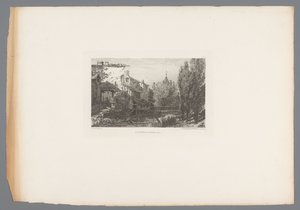 Widok na strumień w pobliżu Salins Le ruisseau à Salins (tytuł na obiekcie) akwaforty francuskie z 1875 r. (tytuł serii) L