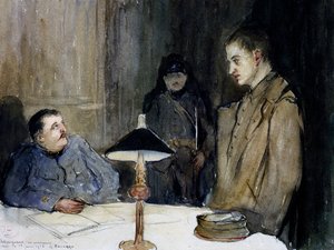 Przesłuchanie więźnia niemieckiego autorstwa Gaston Hippolyte Boucart