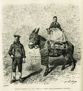 Andora i Andora. Grawer G. Vuillier, ilustrujący opowiadanie Le val d