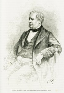 Portret Edouarda Chartona. Grawer G. Vuillier, według fotografii Adama Salomona, ilustrujący artykuł Paula Laffite