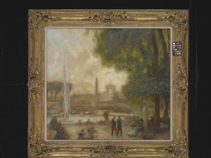 Basen w Tuileries (olej na płótnie)
