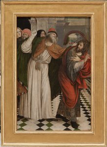 Joachim wydalony ze świątyni, 1508-09 autorstwa Gaudenzio Ferrari