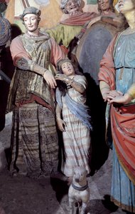 Postać męska, fragment posągów, autorstwa Gaudenzio Ferrari (1475-1546), kaplica XXXVIII znana jako Ukrzyżowanie, Święta Góra Varallo Sesia (Lista Światowego Dziedzictwa UNESCO, 2003), Włochy autorstwa Gaudenzio Ferrari