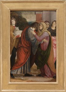 Spotkanie przy Złotej Bramie, 1508-09 autorstwa Gaudenzio Ferrari