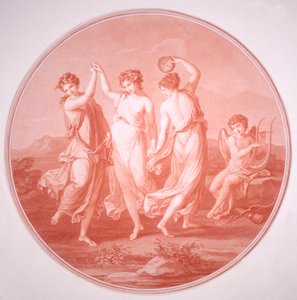 „Trzy Gracje i Kupidyn”, c1775-c1792. autorstwa Gavrila Ivanovitch Scorodomoff
