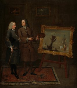 Thomas Walker i Peter Monamy, c. 1735. autorstwa Gawen Hamilton