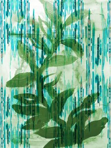 Botaniczne paski w kolorze turkusowym
