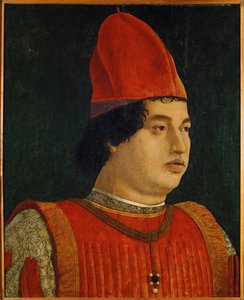 Gianfrancesco Gonzaga, margrabia, władca Mantui ... (olej na drewnie) autorstwa Gentile Bellini