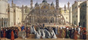 Głoszenie św. Marka w Aleksandrii w Egipcie autorstwa Gentile and Giovanni Bellini