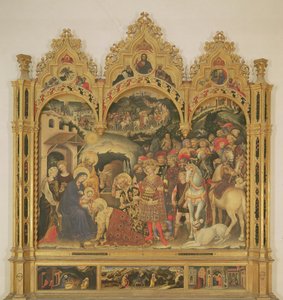 Adoracja ołtarza Trzech Króli, 1423 (tempera na desce) autorstwa Gentile da Fabriano
