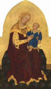 Madonna z Dzieciątkiem na tronie, c. 1420. autorstwa Gentile da Fabriano