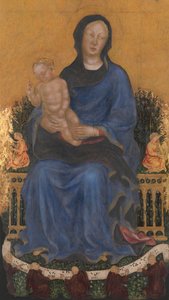 Madonna z Dzieciątkiem z Aniołami. autorstwa Gentile da Fabriano