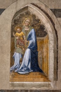 Wnętrze: „Madonna na tronie z Dzieciątkiem i aniołami”, Gentile da Fabriano autorstwa Gentile da Fabriano