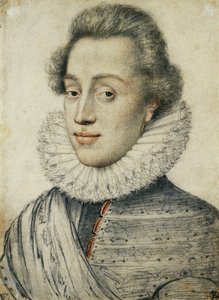 Portret młodego mężczyzny dobrej jakości, w połowie długości, w wysokiej kryzie autorstwa Geoffroy Dumonstier