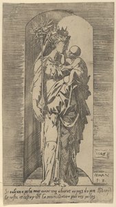 Dziewica z Dzieciątkiem w niszy, 1543. autorstwa Geoffroy Dumoûtier