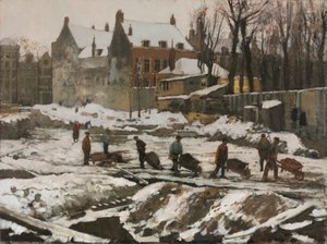 Plac budowy w Amsterdamie, ok. 1902 (olej na tkaninie)