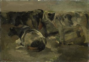 Cztery krowy autorstwa Georg-Hendrik Breitner