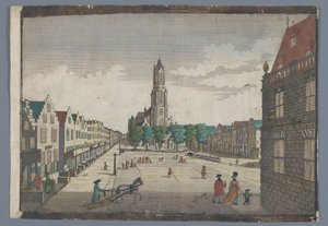 Widok na Nieuwe Kerk w Delft Perspektywa Nowego Kościoła, a także Markt w Delft