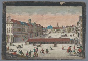 Widok na Plac Solny we Wrocławiu od południa Der Saltz Ring, oder Plaz in Breslau gegen Mittag anzusehen (tytuł na obiekcie)
