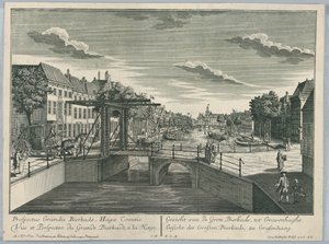 Peep-show, Widok Wielkiej Bierkady, Haga autorstwa Georg Balthasar Probst