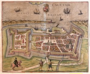 Calais, Francja - w "Civitates Orbis Terrarum" Georga Brauna, Kolonia 1617 r. autorstwa Georg Braun