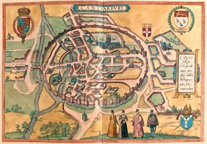 Canterbury, Anglia - w "Civitates Orbis Terrarum" Georga Brauna, Kolonia 1617 r. autorstwa Georg Braun