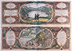Grota Sybilli - Ostia - Agnano, Włochy w "Civitates Orbis Terrarum" Georga Brauna, Kolonia 1617 r. autorstwa Georg Braun