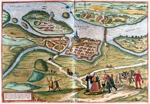 Gyor, Węgry - w "Civitates Orbis Terrarum" Georga Brauna, Kolonia 1617 r. autorstwa Georg Braun
