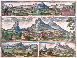 Skała Kochanków - Archidona, niedaleko Malagi, Hiszpania - w "Civitates Orbis Terrarum" Georga Brauna, Kolonia 1617 r. autorstwa Georg Braun
