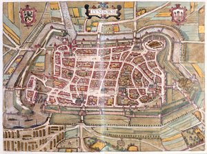 Luneburg, Niemcy - w "Civitates Orbis Terrarum" Georga Brauna, Kolonia 1617 r. autorstwa Georg Braun