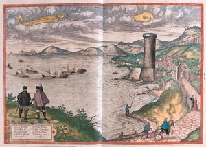 Mola z Bari, Włochy - w "Civitates Orbis Terrarum" Georga Brauna, Kolonia 1617 r. autorstwa Georg Braun