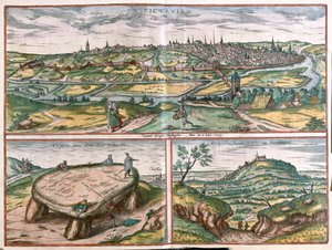 Montpellier, Tours i Poitiers, Francja - w "Civitates Orbis Terrarum" Georga Brauna, Kolonia 1617 r. autorstwa Georg Braun