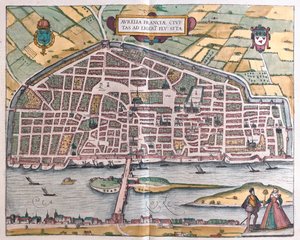 Orlean - Francja, w "Civitates Orbis Terrarum" Georga Brauna, Kolonia 1617 r.
