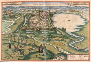 Papa, Węgry - w "Civitates Orbis Terrarum" Georga Brauna, Kolonia 1617 r. autorstwa Georg Braun