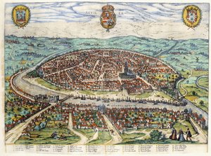 Plan i widok Sewilli, 1579-1590