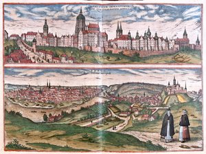 Praga (Czechy), Republika Czeska - w "Civitates Orbis Terrarum" Georga Brauna, Kolonia 1617 r. autorstwa Georg Braun