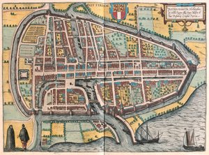 Rotterdam, Holandia - w "Civitates Orbis Terrarum" Georga Brauna, Kolonia 1617 r. autorstwa Georg Braun