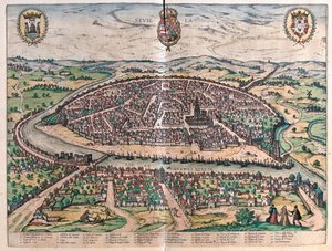Sewilla, Hiszpania - w "Civitates Orbis Terrarum" Georga Brauna, Kolonia 1617 r. autorstwa Georg Braun