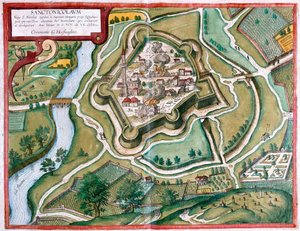 Torokszentmiklos, Węgry - w "Civitates Orbis Terrarum" Georga Brauna, Kolonia 1617 r. autorstwa Georg Braun