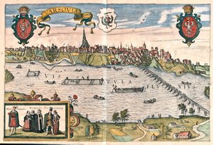 Varsavia, Polska - w "Civitates Orbis Terrarum" Georga Brauna, Kolonia 1617 r. autorstwa Georg Braun
