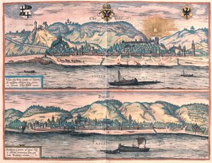 Vosavia (Ficelia) Oberwesel - Boppard, Niemcy - w "Civitates Orbis Terrarum" Georga Brauna, Kolonia 1617 r. autorstwa Georg Braun