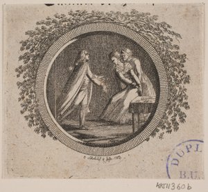 Winieta tytułowa do S. Richardsona: „Historia panny Clarissy Harlowe”, część piąta autorstwa Georg Christian Schule