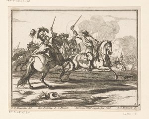 walka jeździecka Jeźdźcy (tytuł serii) autorstwa Georg Conrad Bodenehr
